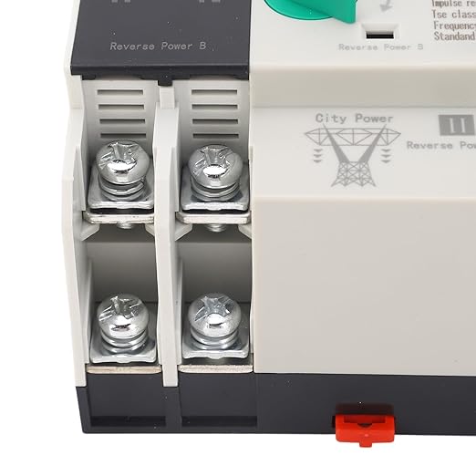Power Automatic Transfer Switch 2P 110V 100A Mini ATS Generator Changeover Switch for Emergency Backup Power Transfer Din Rail Mount