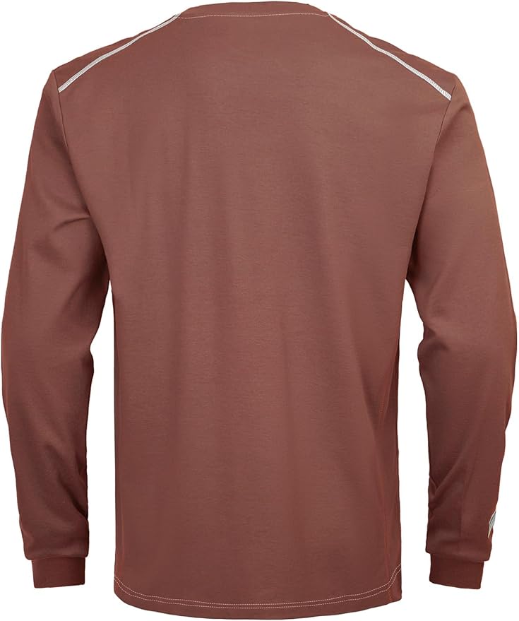 FR Shirts for Men CAT2/HRC2 6.5oz Lightweight Fire Resistant Shirts for Men Long Sleeve Crewneck T-Shirt