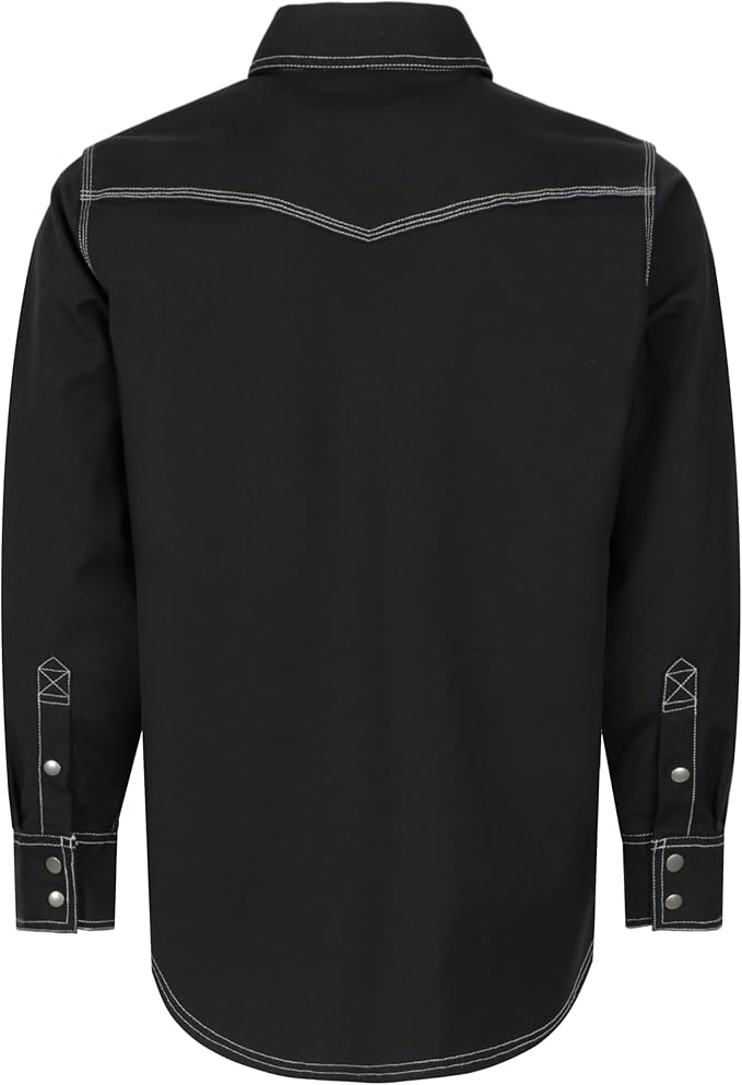BOCOMAL FR Welding Shirts Heavyweight Stretch Canvas Snaps Down Reinforced Stitching Western Style Fire Resistant Jackets