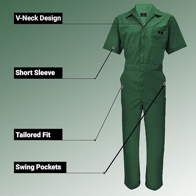 Coveralls Workwear Men Short Sleeve Coveralls