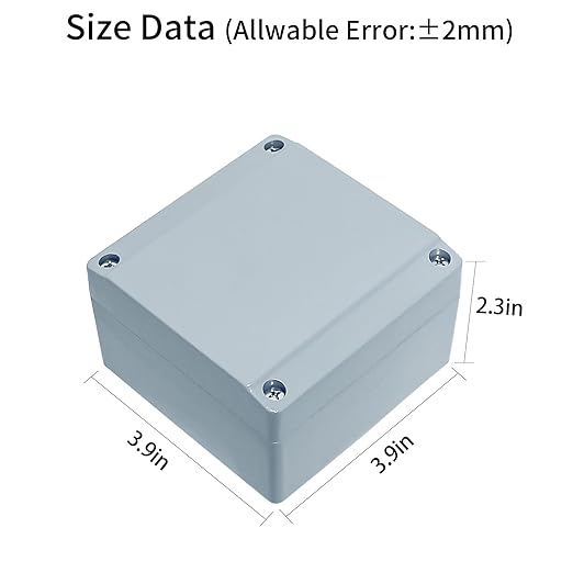 Aluminum Project Box Outdoor Waterproof Junction Box Outdoor Electrical Junction Box Small Electrical Box Outdoor Universal Enclosure Gray 3.9"x3.9"x2.3"