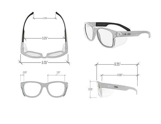 MAGID Y50 Safety Glasses, ANSI Z87.1, Anti-Fog UV Protection, Clear Lens, Side Shields, White Frame, 1 Pair, Y50WHAFC
