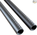 2pcs Carbon Fiber Tubes 22mmx20mmx420mm 3K roll Wrapped Twill Matte Surface