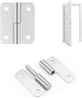 2.5 Inch Lift Off Hinges, Stainless Steel 304 Small Slip Joint Flag Hinge, Removable for Wooden Metal Doors, Cabinet Doors, Metal Boxes and More (Left Handed, 12 PCS)