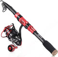 Sougayilang Fishing Rod and Reel Combo Set with Telescopic Fishing Pole Fishing Accessories and Carrier Bag for Saltwater Freshwater
