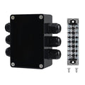 ABS IP67 Waterproof Dustproof Electrical Junction Box, with 15A 600V Barrier Terminal Cable Connector, 3IN/3Out Power Junction Box（3.93 * 2.67 * 1.96in）