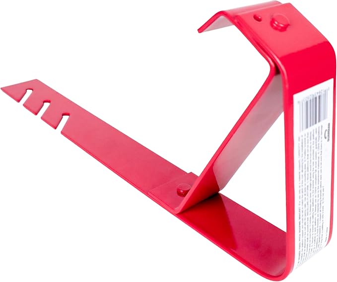 Guardian 2503 Fixed Heavy Duty Roofing Bracket for Use with 21/12 Pitch Roofs 6 Inch by 60 Degree Fixed Angle Platform Powder Coated Red OSHA Compliant