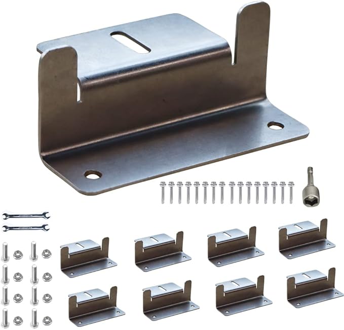 Solar Panel Mounting Brackets Z Bracket, with Nuts and Bolts,Suitable for 50W to 150W Solar Panels on RV,Boats,Motorhome, Cabins, Sheds, Garages,Off Grid, Stainless Steel, 2 Units (8PCS)