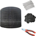 Critter Guard for Solar Panel Bird Mesh 8 inches x 100 feet PVC Coated 1/2 inch Bird Net with 70 Sets of Fastening Clips Pliers Pigeon Solar Panel Bird Guard Kit Roof Solar Protective net