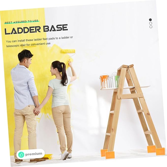 8pcs Rubber Ladder Feet Covers Non Slip Skid Pads for Enhanced Stability Durable Floor Protection Mats for Home and Office Use Design for Improved Safety