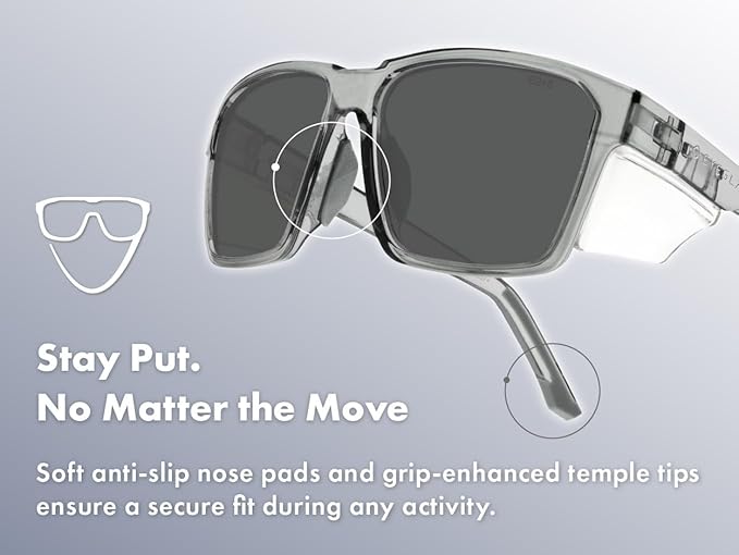 VETRA Z87+ Certified Safety Glasses HD High Contrast UV400 Side Shield Anti-Oil Coating Stylish Eyewear