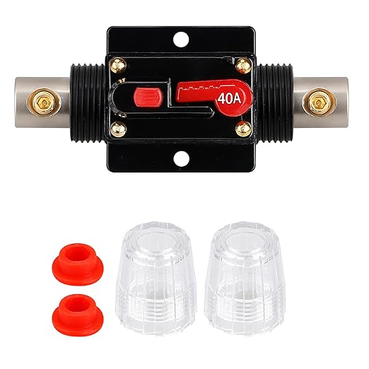 40 Amp Fuse Holders,Audio Circuit Breaker,Reset Fuse Inverter 20A 30A 40A 50A 60A 80A 100A 150A 12V-24V DC Replace Fuses for Car Audio and Amps Overload Protection