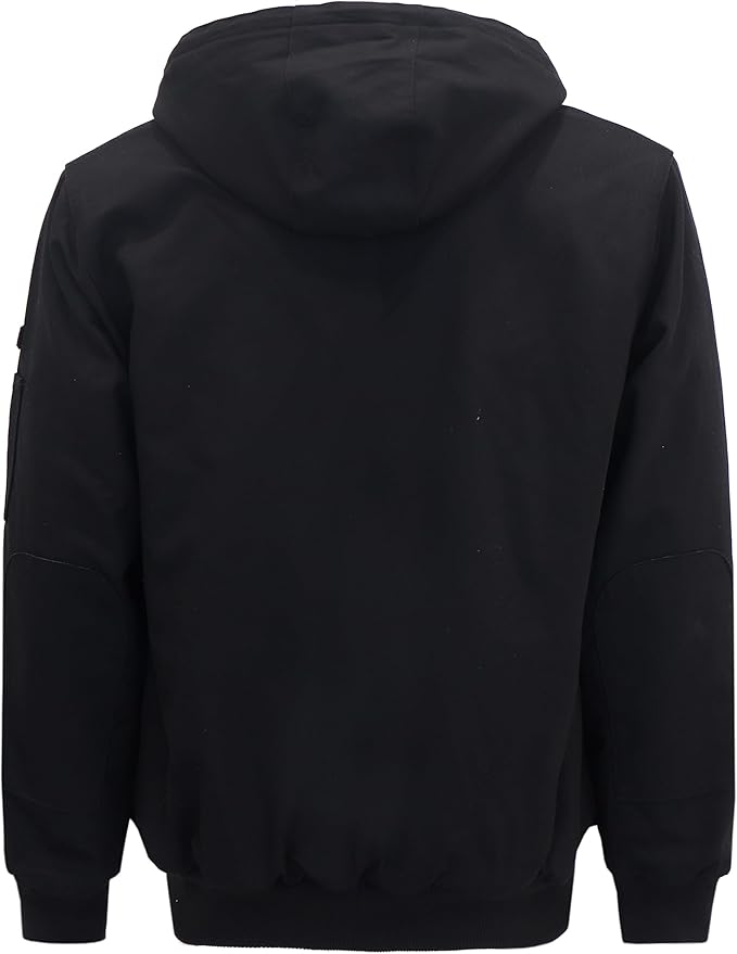 BOCOMAL FR Jacket Insulated Flame Resistant Duck Hooded Coat Outwear&Vest Light Water Repellent and Oil Resistant.