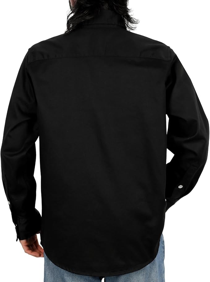 VATRENUS FR Shirts for Men 6.5oz Button Down Flame Resistant 100% Cotton Men's Pre-Washed Fire Retardant Work Shirt
