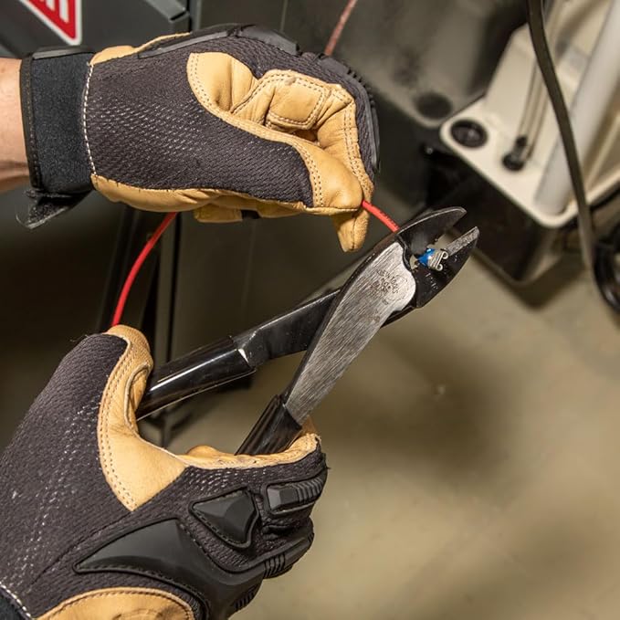 Klein Tools 1006 Cutting/Crimping Tool, Made in USA, Crimps 10 to 22 AWG Solderless Terminals and Connectors, with Wire Cutter in Tapered Nose