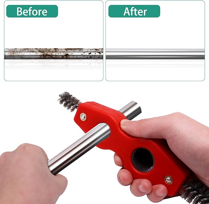 Battery Terminal Cleaner Kit, Battery Terminal Brush & 4 in 1 Copper Tubing Brush & 2pcs Anti-Corrosion Fiber Washers