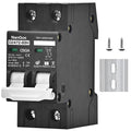 DC 260V 500V 600V 800V 1000V Circuit Breaker MCB Solar Panel Protector PV System Battery Discharge Protector Automatic AC DC Univesal Thermomagnetic Black Color (50A)