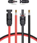 BougeRV 40 Feet 10AWG Solar Extension Cable with Female and Male Connector with Extra Pair of Connectors Solar Panel Adaptor Kit Tool (40FT Red + 40FT Black)
