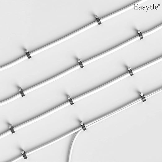 Easytle Plastic Cable Clamps Nail in Cable Clips 100 Pcs 10mm Cable Wire Clips Cable Tacks Coax Cable Clips Speaker Wire Clips Cable Nails for Cords Ethernet Cable Clips Black RG6 RG59 CAT6 RJ45