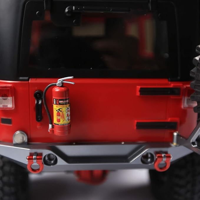 Maxmoral 1-Pack Decoration Fire Extinguisher with Sticker for 1/10 Scale RC Rock Crawler Axial SCX10 RC Car Truck Parts