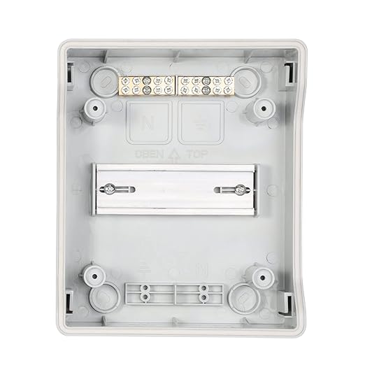 Mollom 6 Way Power Distribution Box with Bus Bars and Din Rail for Miniature Circuit Breaker MCB, Waterproof IP66.Padlock Available for Indoor and Outdoor Use