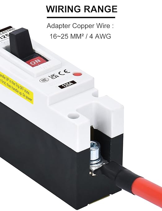 DIHOOL 125 Amp Heavy Duty Battery Disconnect Switch, DC Circuit Breaker for Car Audio RV Marine Boat Truck Trolling Motors