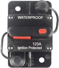 120 Amp Circuit Breaker with Manual Reset 12V-36V DC Waterproof Surface Mount for Car Audio Rv Marine Boat Truck Trolling Motors, 30-300A Car Speaker Resettable Fuse
