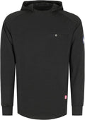 BOCOMAL FR Hooded T Shirts Chest Pocket Fire Resistant Summer Hoodie NFPA2112 CAT2 Flame Retardant FRC Welding Work Shirt