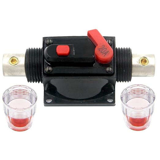 ZOOKOTO 20 Amp Circuit Breaker with Manual Reset Fuse Holder Solar Panel Fuse for Auto Car Marine Boat Stereo Switch Audio Inverter System Protection