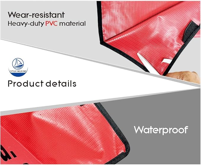 Heavy Duty Fire Extinguisher Cover with Window - Fire Protective Sleeve from Scuffs & Scratches Accessories (12" W x 21" L(Fit for 4-12LB))