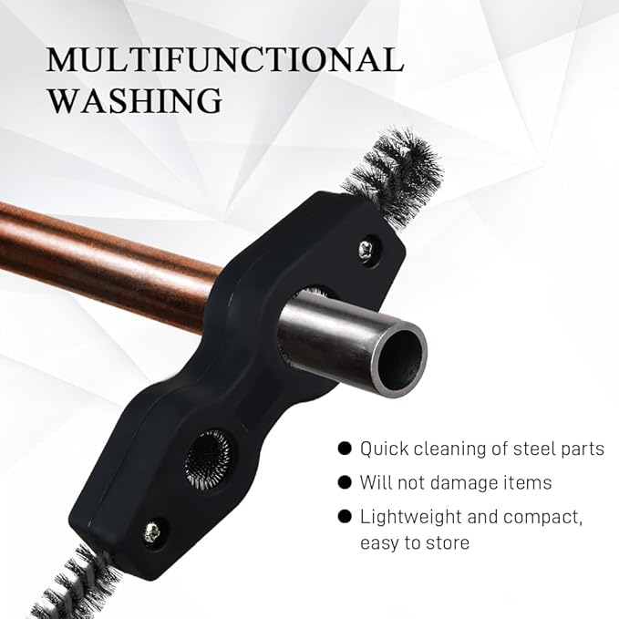 4 in 1 Car Battery Cleaning Brush, Battery Terminal Cleaner, Anti-Rust Auto Battery Cleaner with Steel Wire, Car Accessories Vehicle Machine Parts Clean Tools for Most Vehicles (Black)