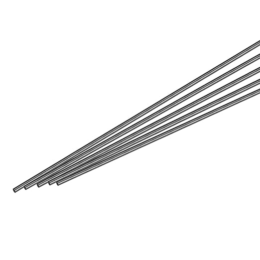 MECCANIXITY Carbon Fiber Rod, 2.5mm x 300mm for RC Plane DIY Tool Wing Tube Quadcopter Arm, Pack of 5