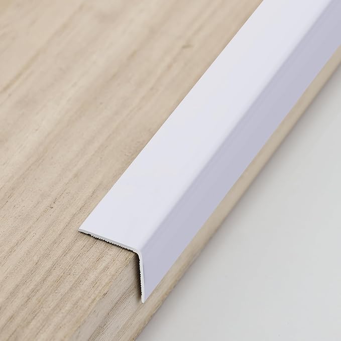 Aluminum Peel and Stick L Molding Corner Guards with 90° Angle for Wall Door Frame Cabinet Baseboard Protection and Decoration, 51.2in x 0.8in (3Pcs)