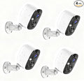 Wireless Security Cameras Outdoor/Indoor,2K UHD WiFi Smart Security Camera,Battery Powered,Motion Detection, 2-Way Audio,Color Night Vision,Weatherproof,Cloud/SD Storage for Home Security,4 pack