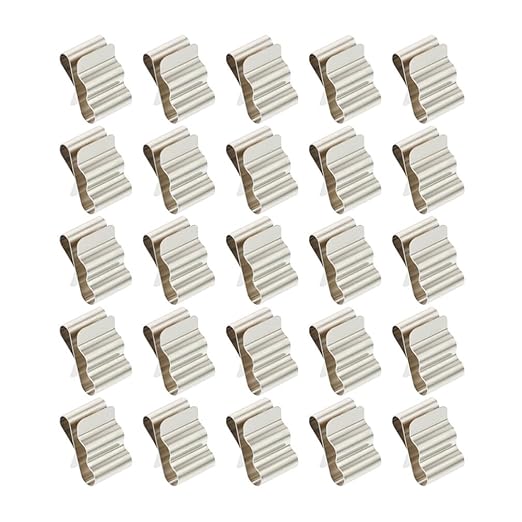 60pcs 301 Cord Wiring for Stainless Application Double- Clips Steel Silver Clamps Holder Clip Tie Suitable Double-Wire Trailer Boat Mm Panel Frame Auto Management Electrical