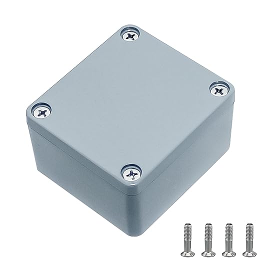 Outdoor Aluminum Enclosure Project Box Waterproof Electrical Box Gray 2.5"x2.3"x1.4"