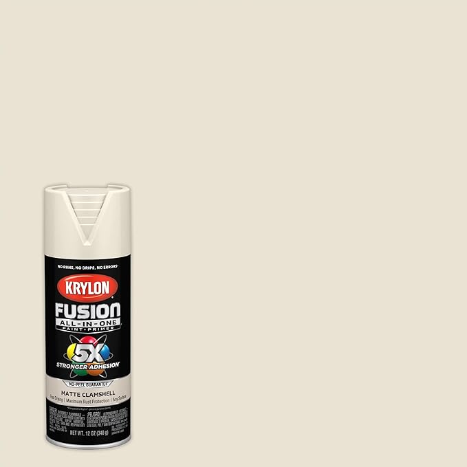 Krylon Fusion All-In-One Adhesive Spray Paint for Indoor/Outdoor Use, 12 oz, Clamshell