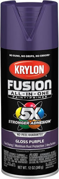 Krylon Fusion All-In-One Adhesive Spray Paint for Indoor/Outdoor Use, 12 oz, Purple