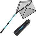 SAN LIKE Fishing Net Fish Landing Net Collapsible Fish Net with Anti-Slip Telescoping Rubber Pole Handle for Kids Adults in Saltwater Freshwater Multi-Size Extending to 37/42/43/51/69/71/89/98inch