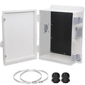 Outdoor Electrical Junction Box, Ventilation and Heat Dissipation ABS Plastic Project Enclosure with Internal Mounting Panel 9.2"x 7"x 4.6"