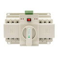 3P 63A Dual Power Automatic Transfer Switch with Manual Changeover and Generator, 110V, White