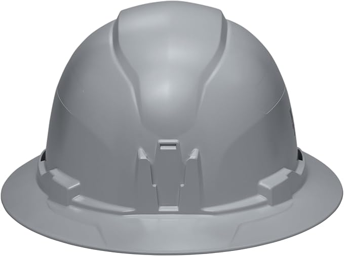 Klein Tools Hard Hat, Non-Vented Full Brim Style, Padded, Self-Wicking Odor-Resistant Sweatband, Tested up to 20kV