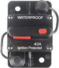 40 Amp Circuit Breaker with Manual Reset 12V-36V DC Waterproof Surface Mount for Car Audio Rv Marine Boat Truck Trolling Motors, 30-300A Car Speaker Resettable Fuse