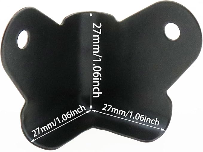 Heyous 8PCS Textured Steel, Edge Protection Box Corner Protector, Powder Coat Corner, Decorative Corner Protector, with Installation Screws, Black