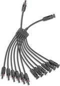 Solar Panel Connector 6 to 1 Solar Y Branch Solar Panel Splitter 6Way Solar Panel Parallel Connectors Solar Adapter Cable Plug for Solar System Panel (6 to 1 1 Pairs)