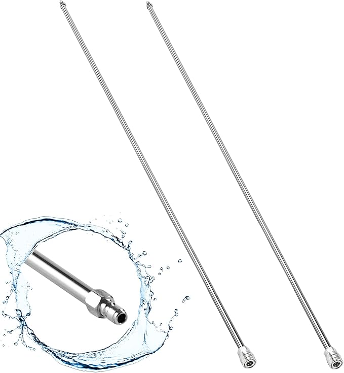 Selkie Long Pressure Washer Extension Wand, 2 Pack 60" Power Washer Extension Wand,Pressure Washer Lance,Stainless Steel Power Washer Extender Wands, 1/4” Quick Connect Fitting, 4000 PSI(120 Inch)