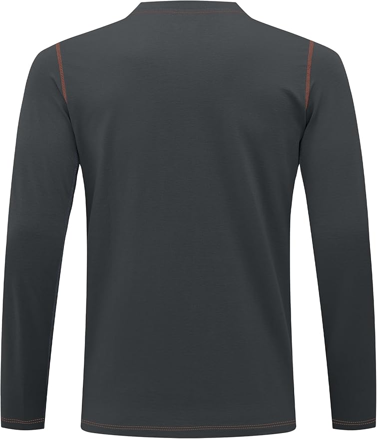 FR Shirts for Men 6oz Lightweight Stretch Work Shirt with Decorative Shoulder Stitch Design Flame Resistant Long Sleeve CAT2