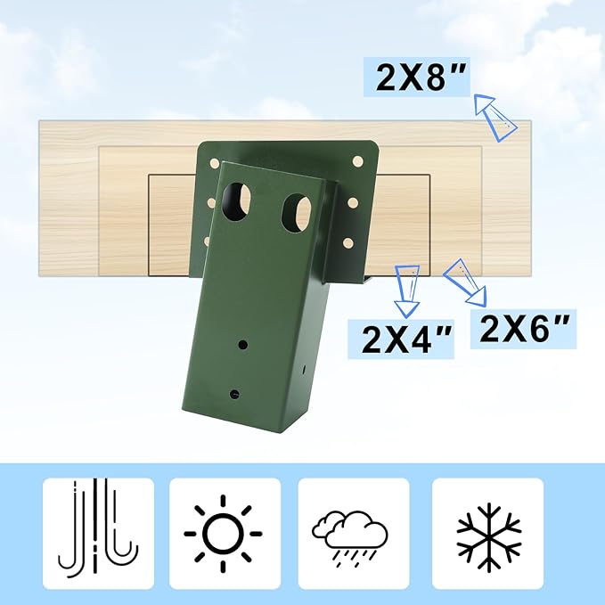 4 Pcs Outdoor 4x4 Compound Angle Brackets,Deer Stand Brackets for Deer Stand, Hunting Blinds and Tree Houses