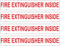 4 Pcs Fire Extinguisher Inside Signs Stickers - 22.5 cm x 4 cm - Self Adhesive Vinyl