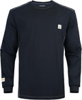 FR Shirts for Men CAT2/HRC2 6.5oz Lightweight Fire Resistant Shirts for Men Long Sleeve Crewneck T-Shirt